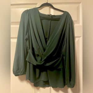 ELOQUII v-neck peplum top - Excellent Used Condition